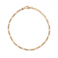 Apzeltīta klasiska rokassprādze ar Figaro pinumu